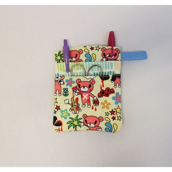 Kawaii Bear Scrub POCKET Insert, Organizer & Protector for Nurses, Doctors - Picture 1 of 4